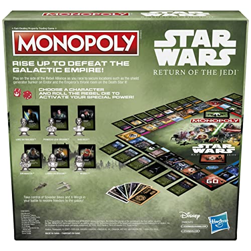 Monopoly: Star Wars El Retorno del Jedi para 2-6 Jugadores - Original