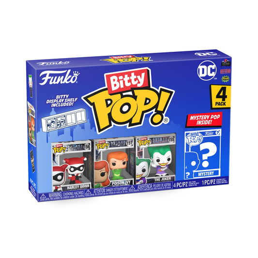 Funko Bitty Pop! Pack de 4 Mini Juguetes Coleccionables de DC