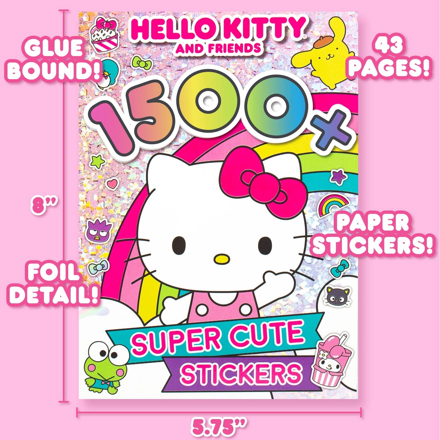 Sanrio Hello Kitty y Amigos 1500+ Pegatinas Súper Lindas Kawaii