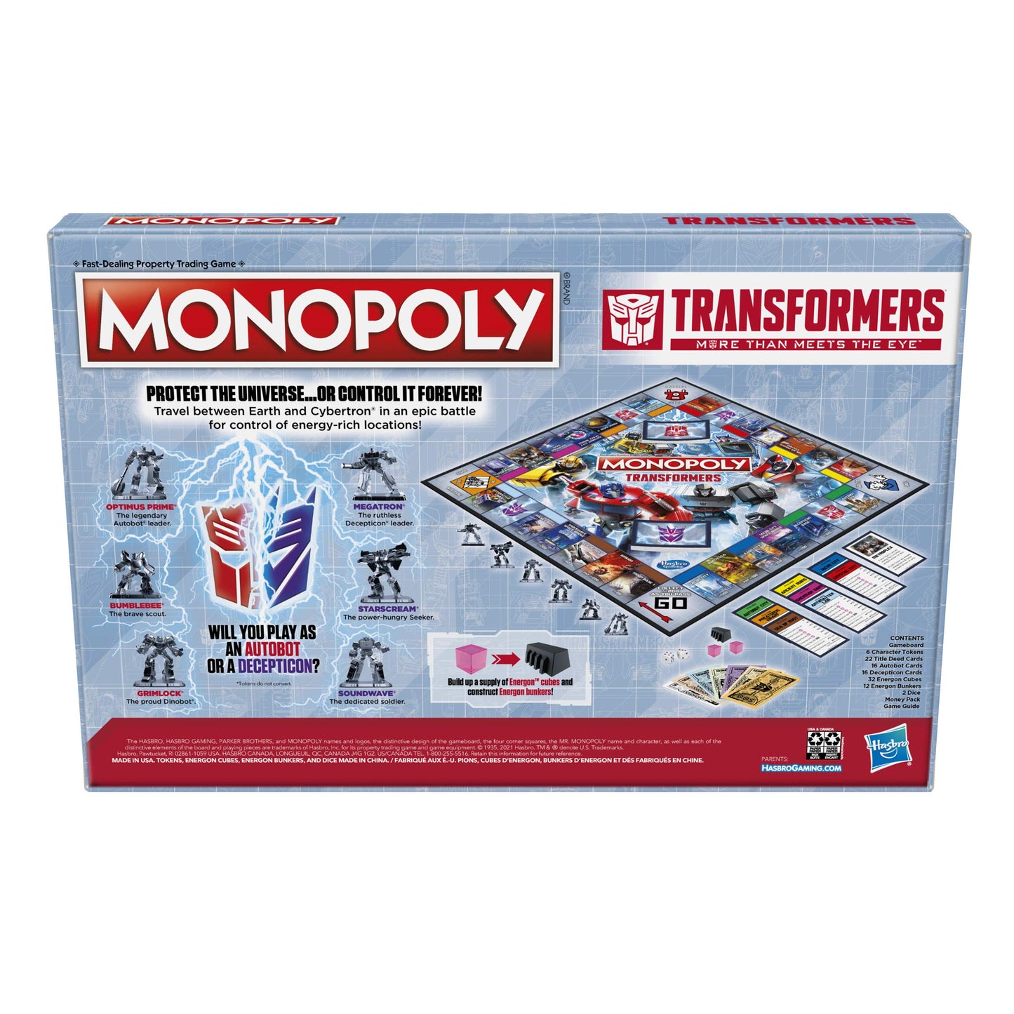Monopoly Transformers para 2-6 jugadores - Original