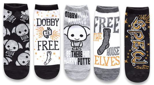 Calcetines Tobilleros Harry Potter Dobby, 5 Pares, Originales