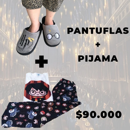 Pijama + Pantuflas Harry Potter